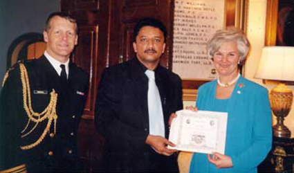 The Lt. Governor Of Halifax, Myra Freeman Presenting The ``Order Of Good Times`` To Prof. Dr. S.m Balaji For His Contribution To Cleft Children Rehabilitation, Halifax, Canada.