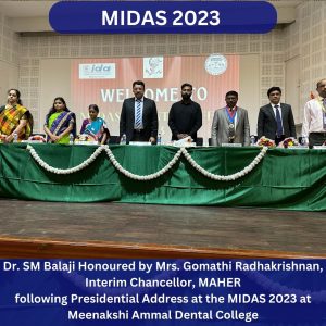 Dr. Sm Balaji With Mrs. Gomathi Radhakrishnan And Mrs. Jayanthi Radhakrishnan At Midas 2023