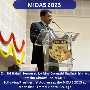 Dr. Sm Balaji Delivering The Presidential Address At Midas 2023