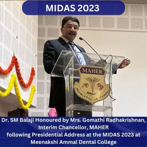 A View Of Dr. Sm Balaji During The Presidential Address At Midas 2023