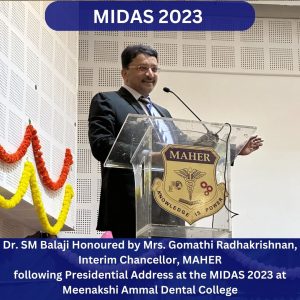 Dr. Sm Balaji Stresses A Point During His Presidential Address At Midas 2023